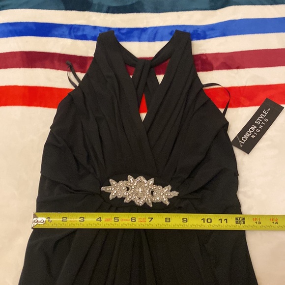 London Style Nights, Black Dress with Sparkle Accent, NEW w/tags, Sz 6 - Picture 12 of 16